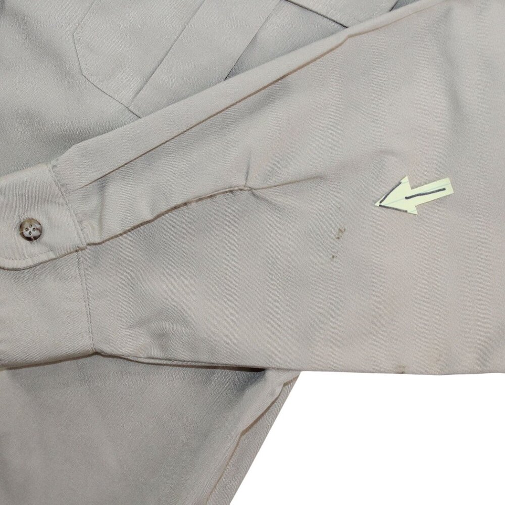 Outdoors Impression Mens Large Khaki Brown Shooting Hunting Long Sleeve Shirt - Picture 14 of 16